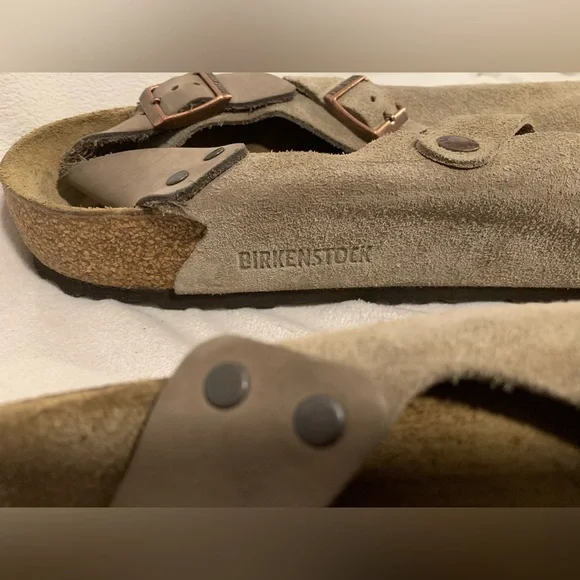 Birkenstock Tokio Men's Clogs Suede Leather Slide Sandal Taupe Size 45/12 - 12.5 - Picture 8 of 16